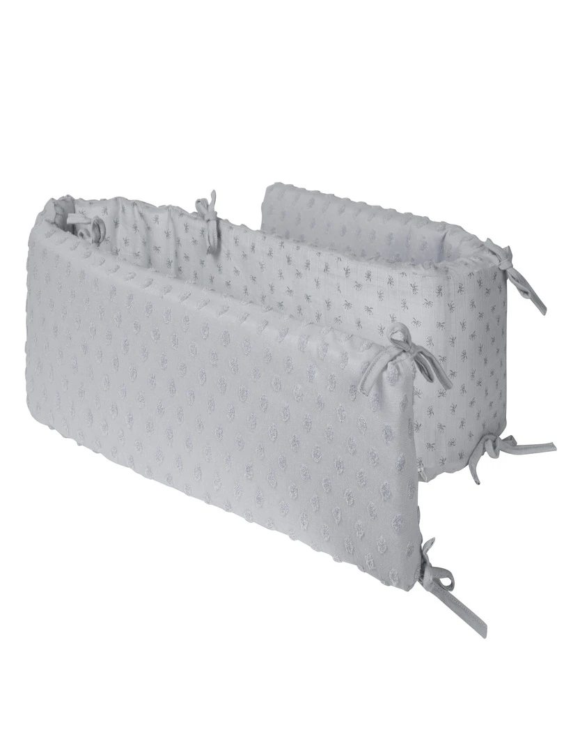 ROBA Tour de Lit Bébé Lil Planet Coton Bio Gris Argenté Gris