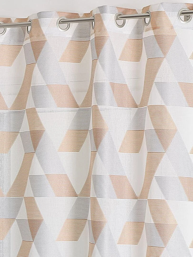 Voilage à jacquard géométrique   Orange