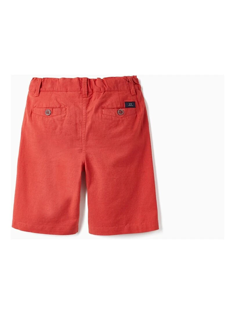 Shorts Chino pour Garçon CÉRÉMONIE Rouge
