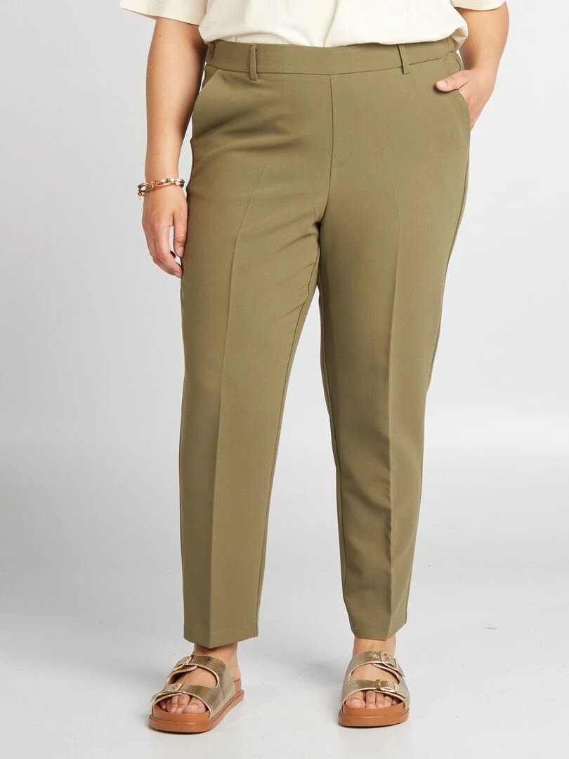Pantalon cigarette Kaki