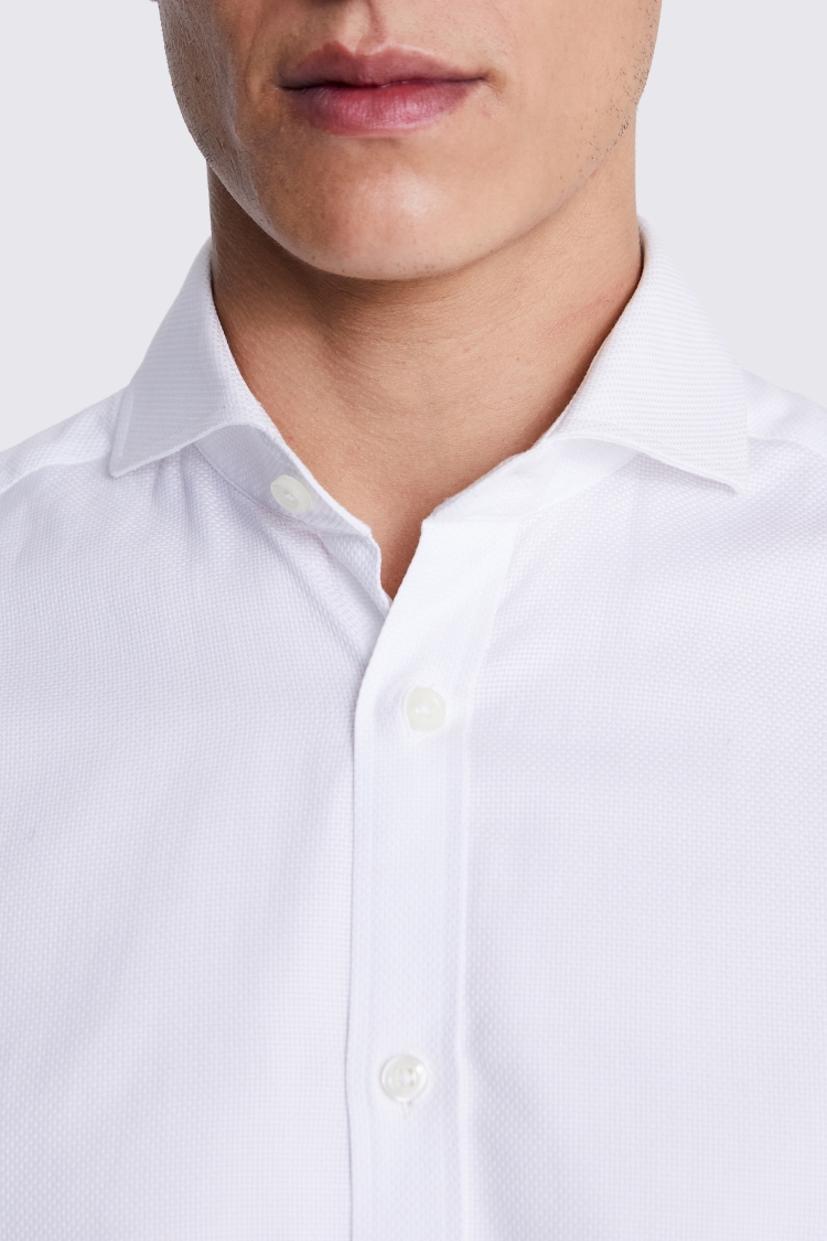Tailored Fit White Dobby Shirt Buy Online at Moss