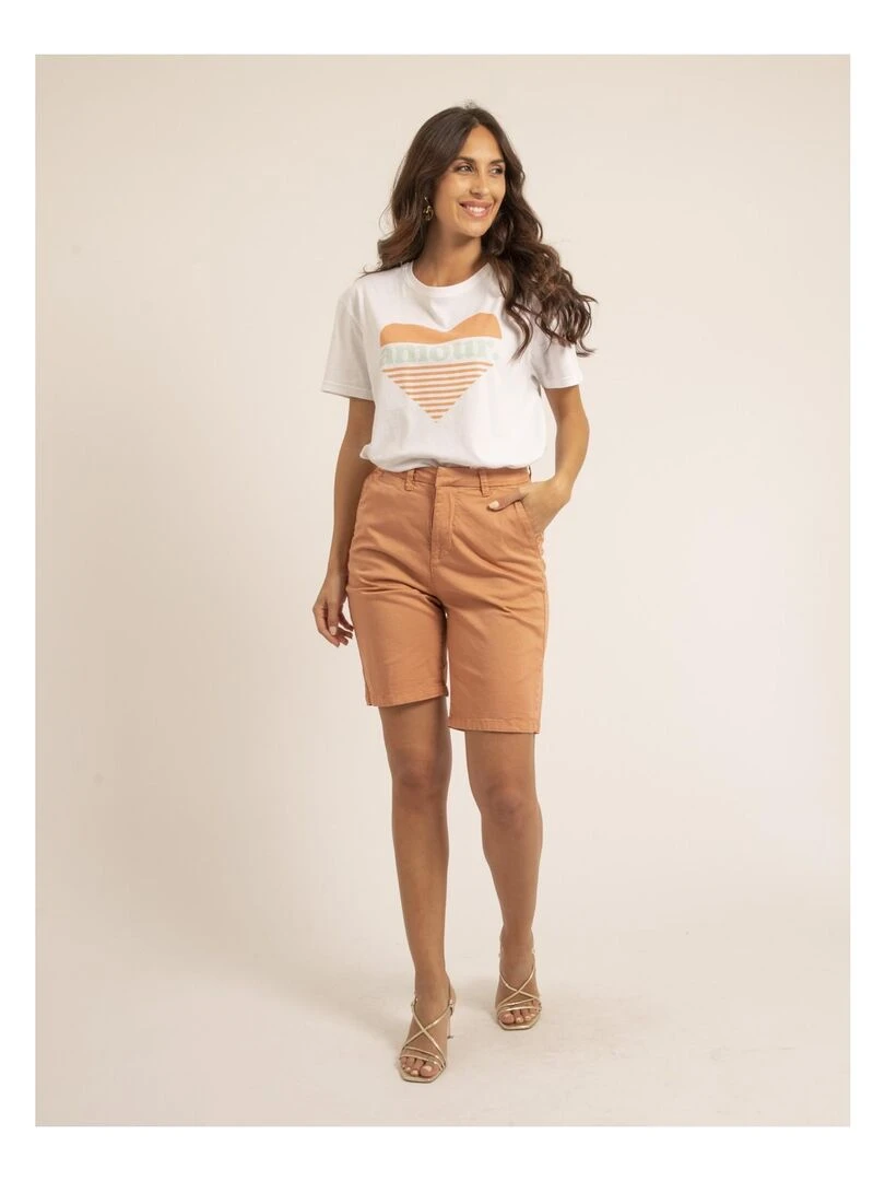 Bermuda chino slim XILAMA   Orange