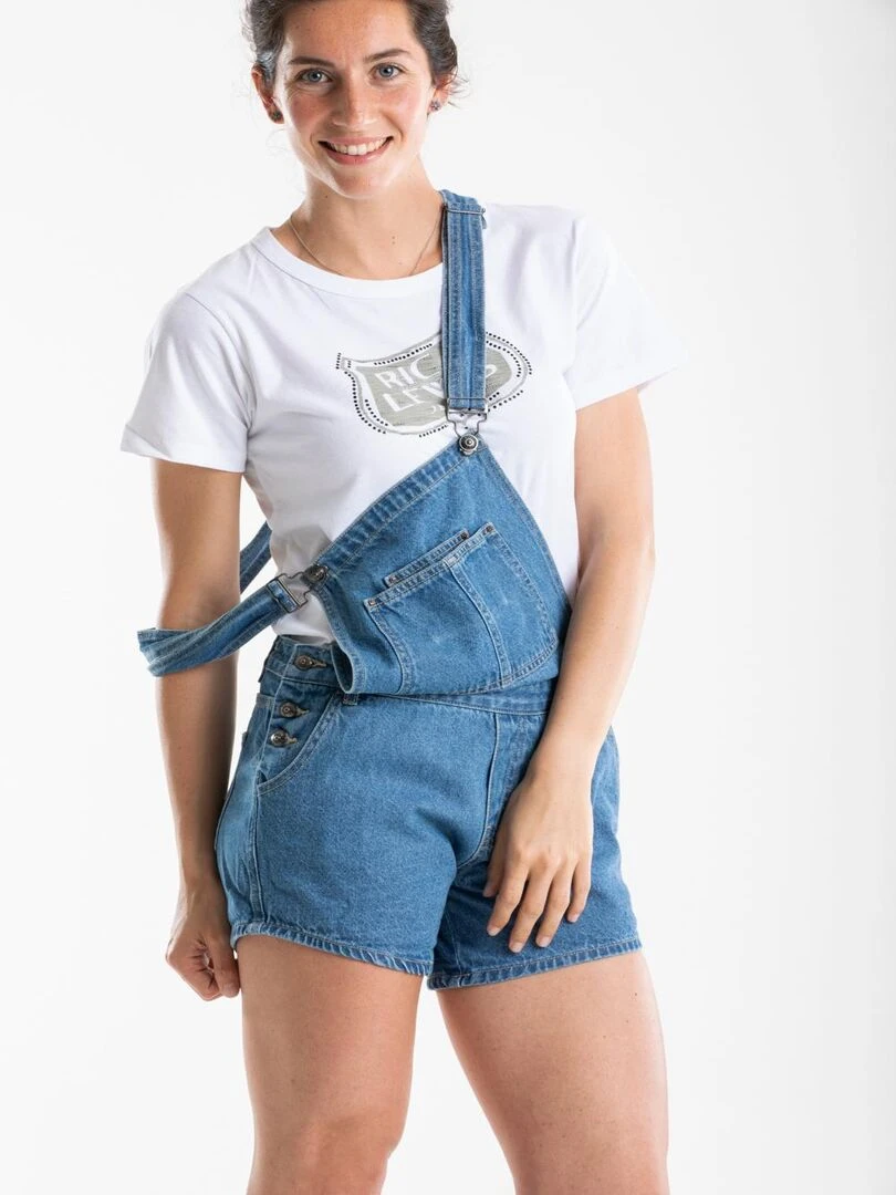 Salopette short en denim FANTINE 'Rica Lewis' Bleu