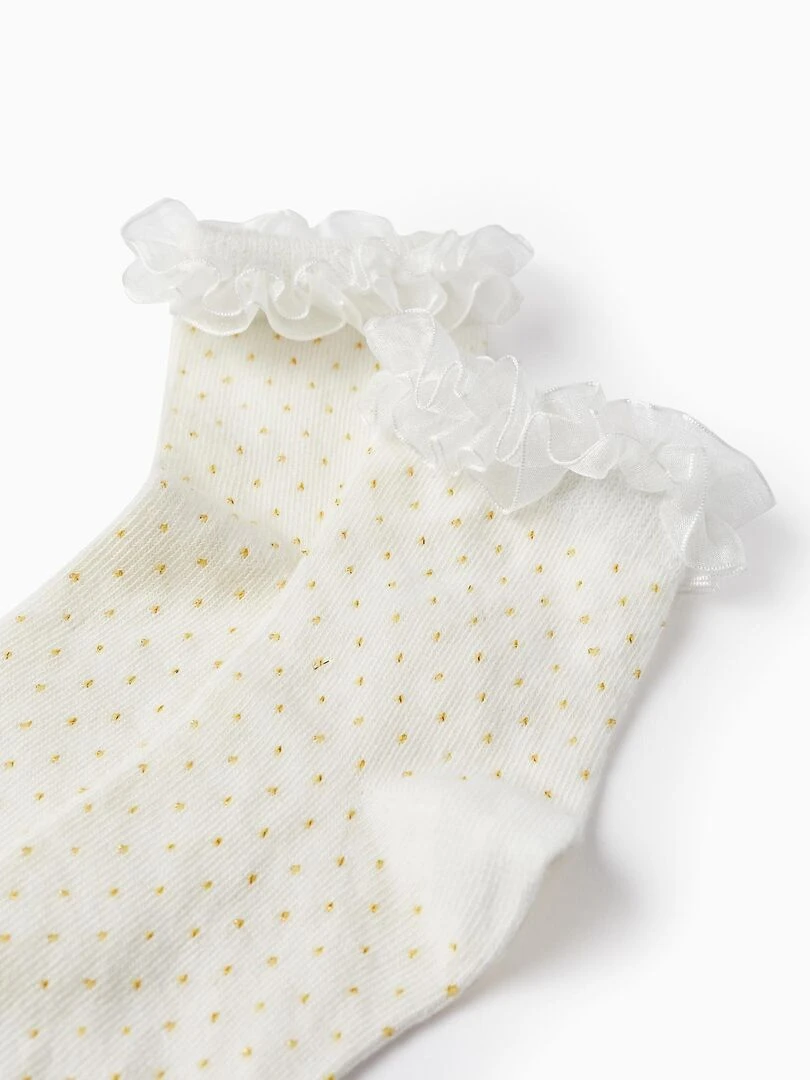 Chaussettes à Volants pour Fille CÉRÉMONIE Blanc