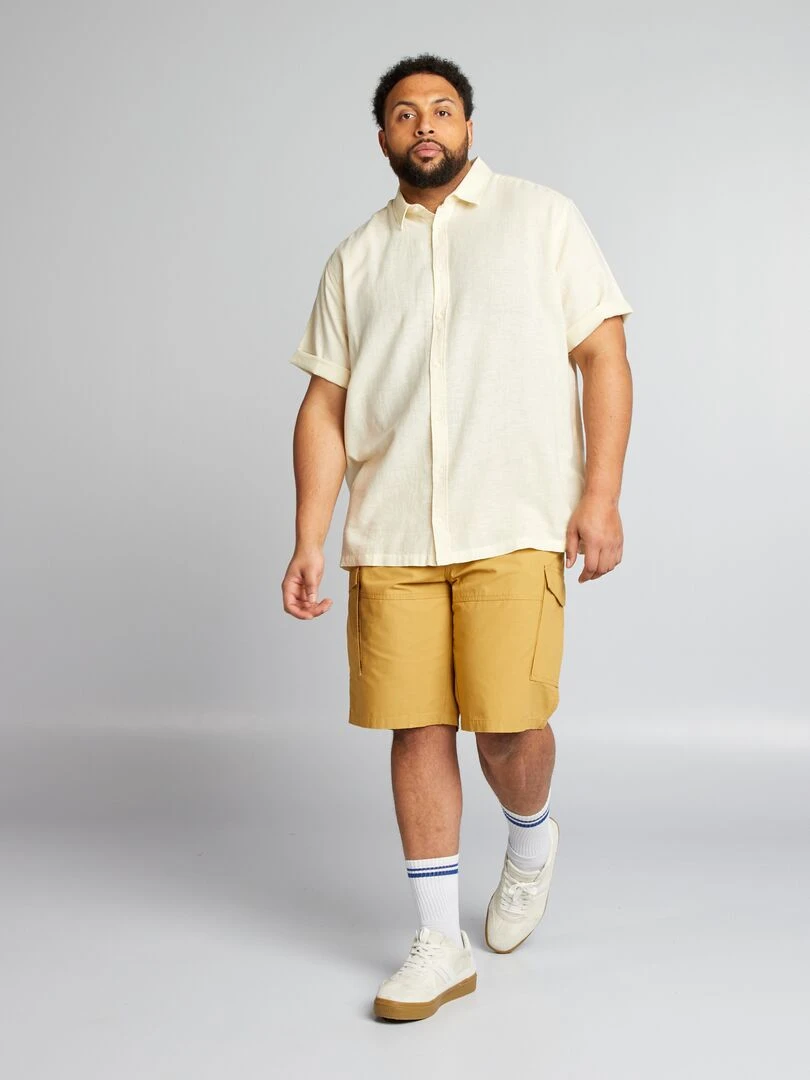 Chemise manches courtes Jaune