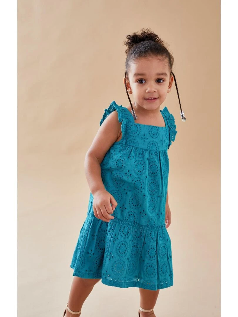 Robe évasée fleurie Noukie's Bleu turquoise