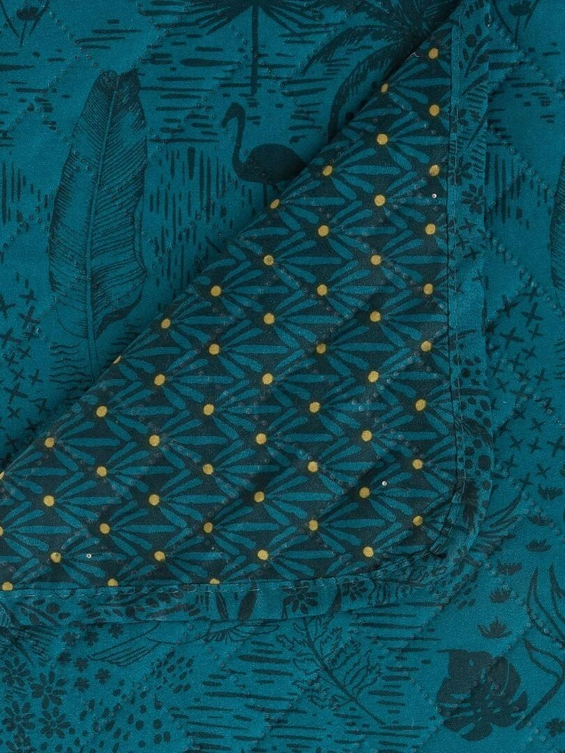 Dessus de lit imprimé Coloni 220x240 cm   Bleu