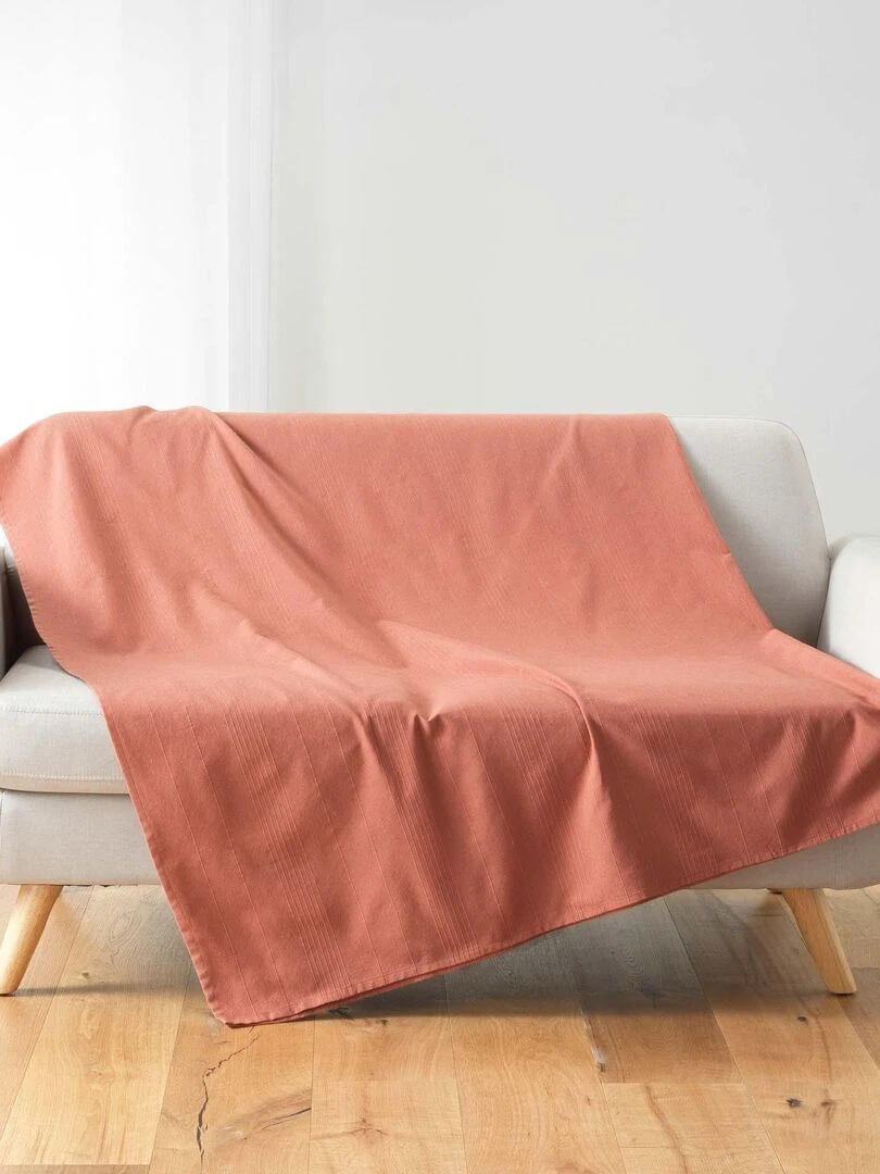 Plaid Jete de lit fauteuil Lucilia Rose