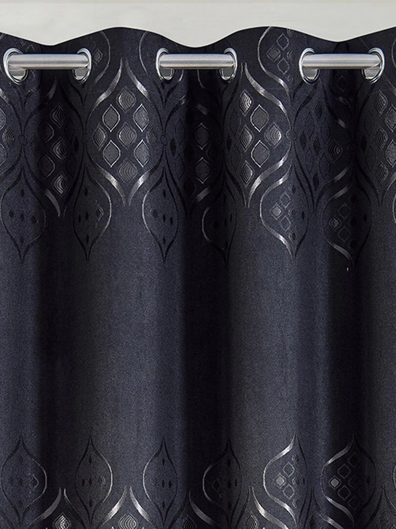 Rideau obscurcissant à motifs brillants Noir