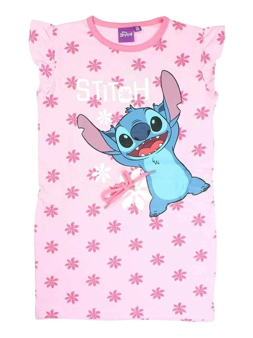 Disney Robe fille imprimé Lilo Et Stitch en coton Rose