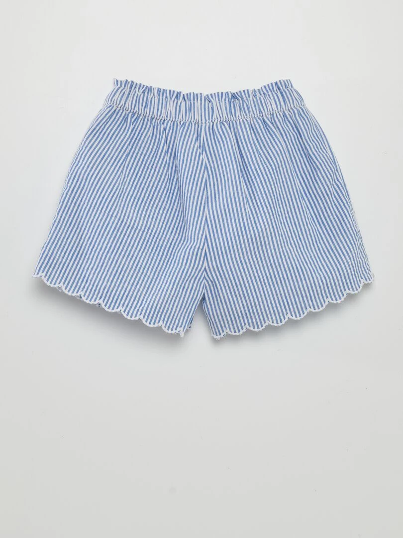 Short rayé Bleu