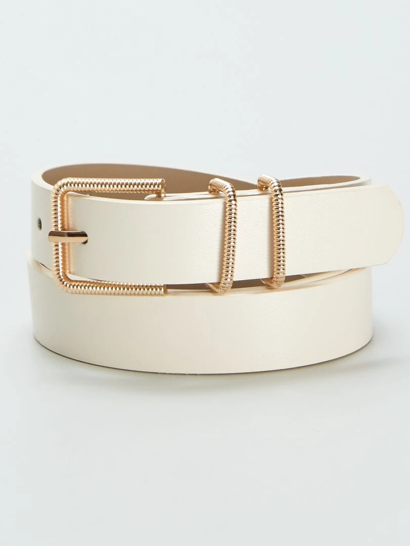 Ceinture basique lisse beige