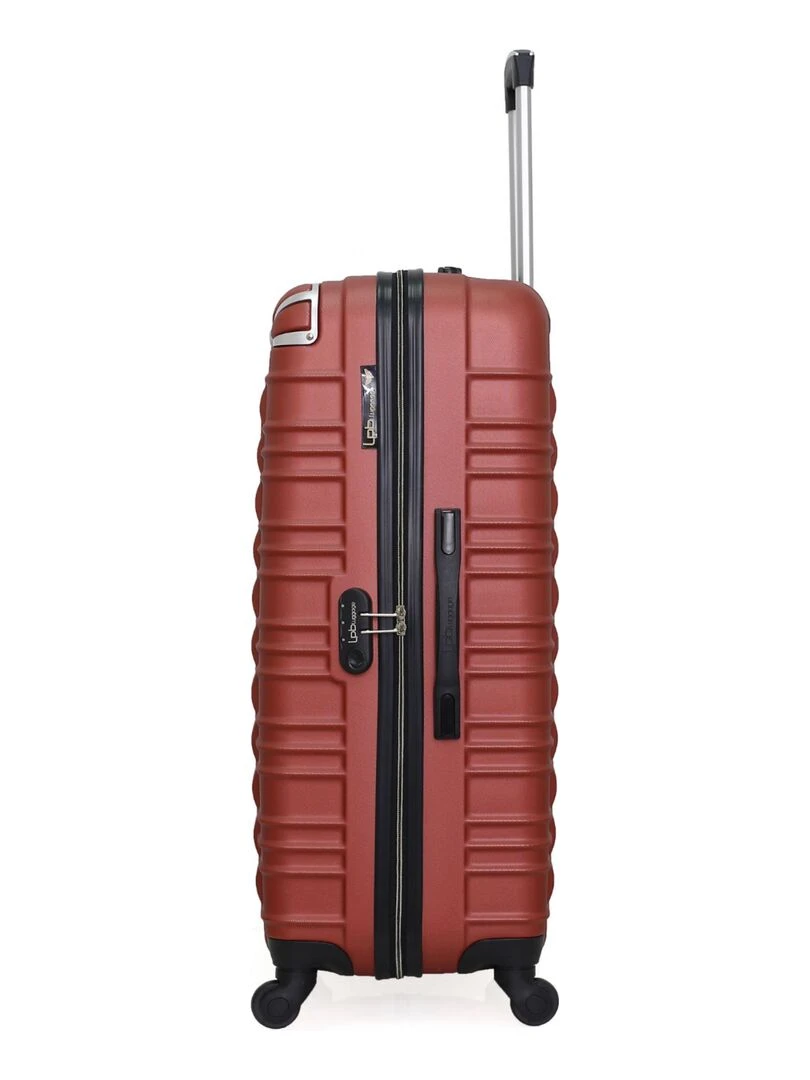 LPB LUGGAGE   VALISE GRAND FORMAT ABS GIULIA 4 ROUES 75 CM   Rouge