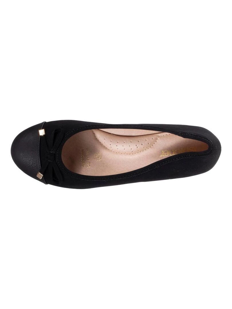 Ballerines Femme talon compensé Noir Noir