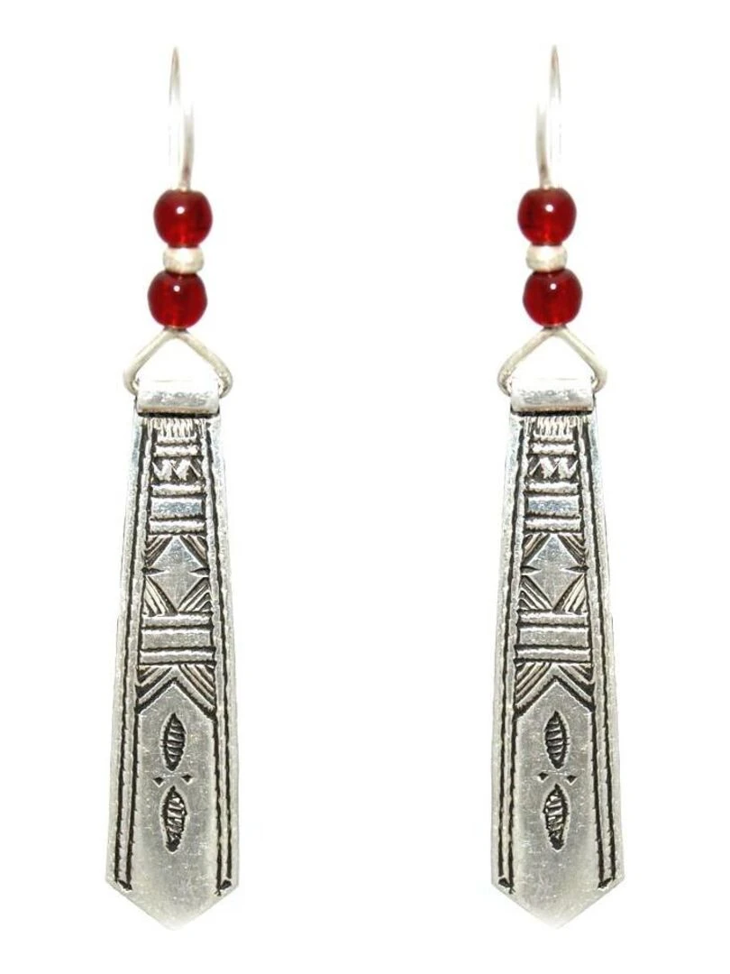Boucle d'oreille touareg argent celebra Bijoucolor Bleu