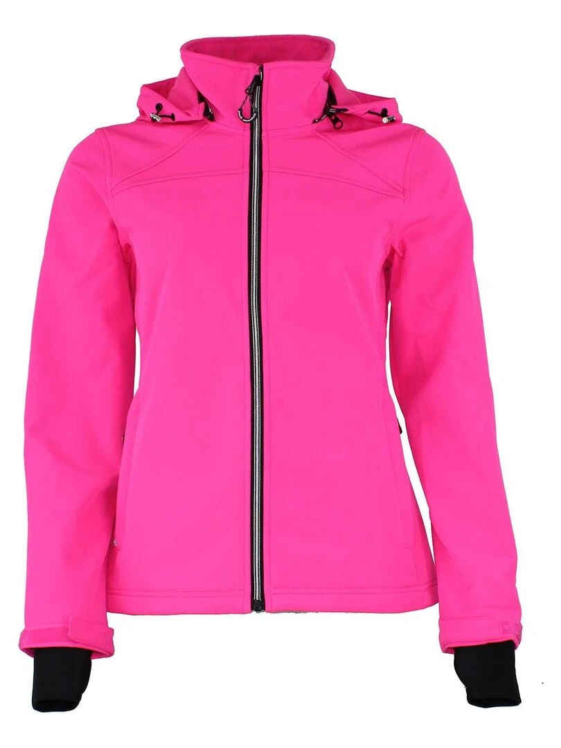 Blouson softshell femme AFORI PEAK MOUNTAIN Rose fushia