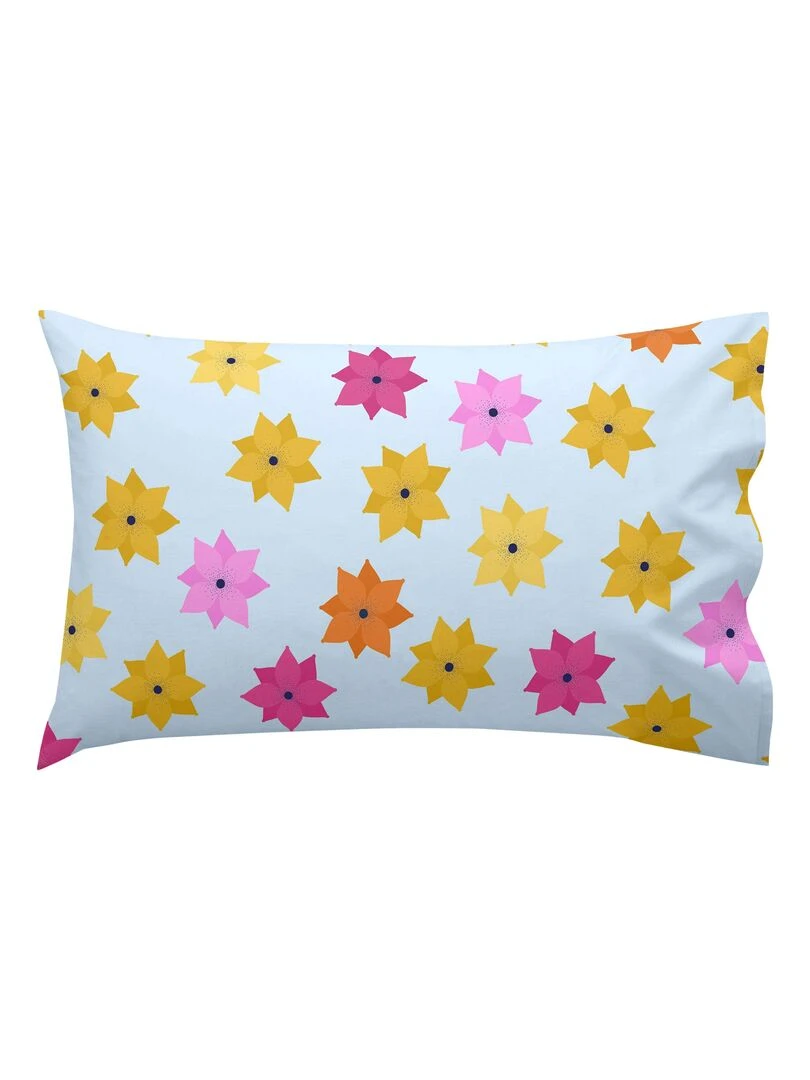 Taie d'oreiller Long braid Lit Bébé "Happyfriday"   Bleu Jaune