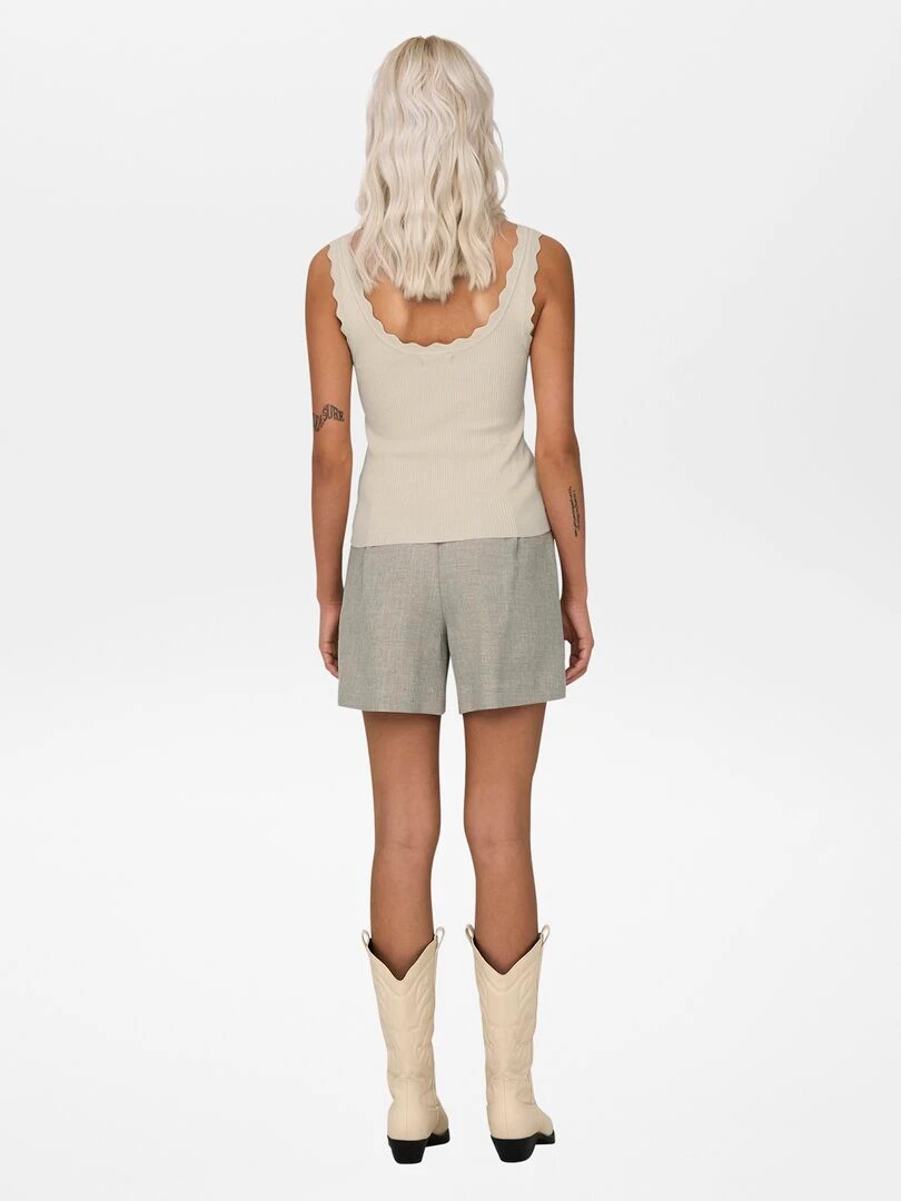 Débardeur en maille côtelée 'JDY'   Beige