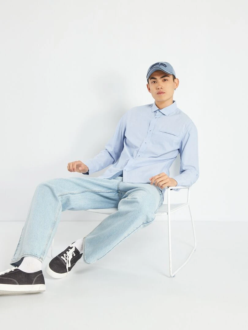 Chemise en chambray   bleu