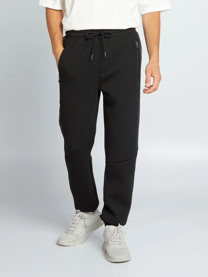 Pantalon de jogging bi matière Noir