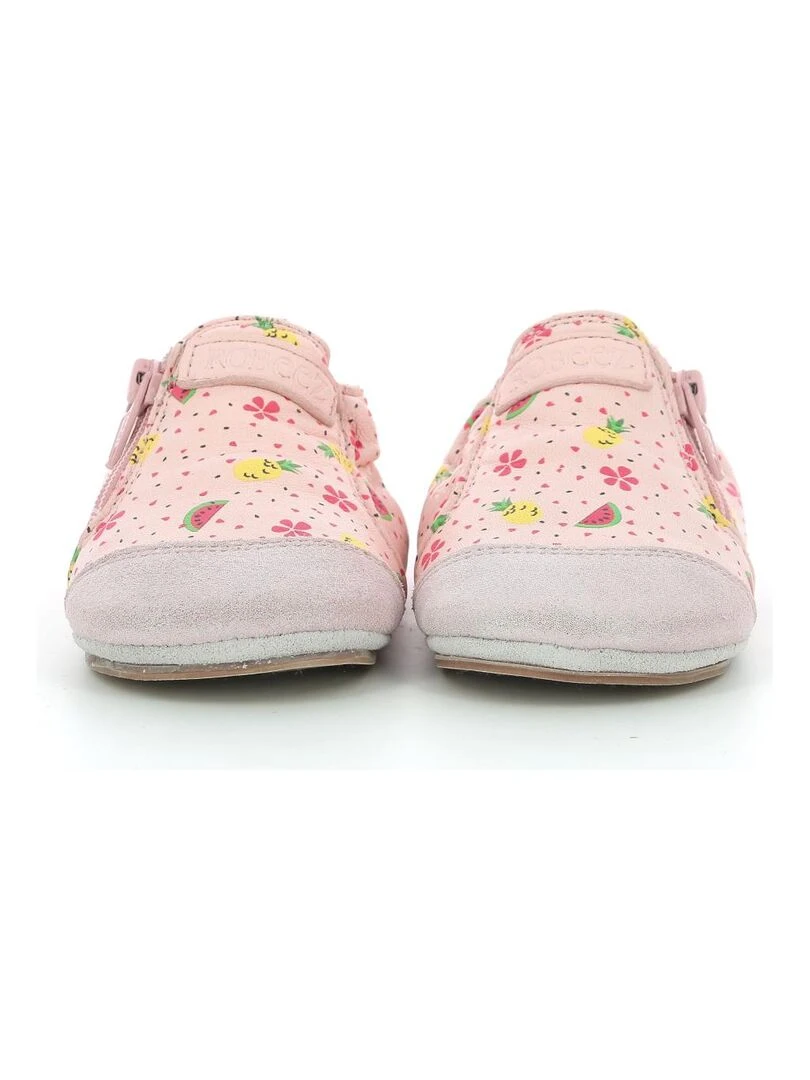 Chaussons Cuir Fruity Day   Rose