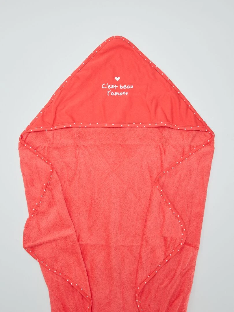 Cape de bain en éponge Rouge