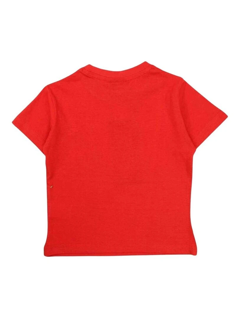 Nasa T shirt garçon imprimé logo en coton Rouge
