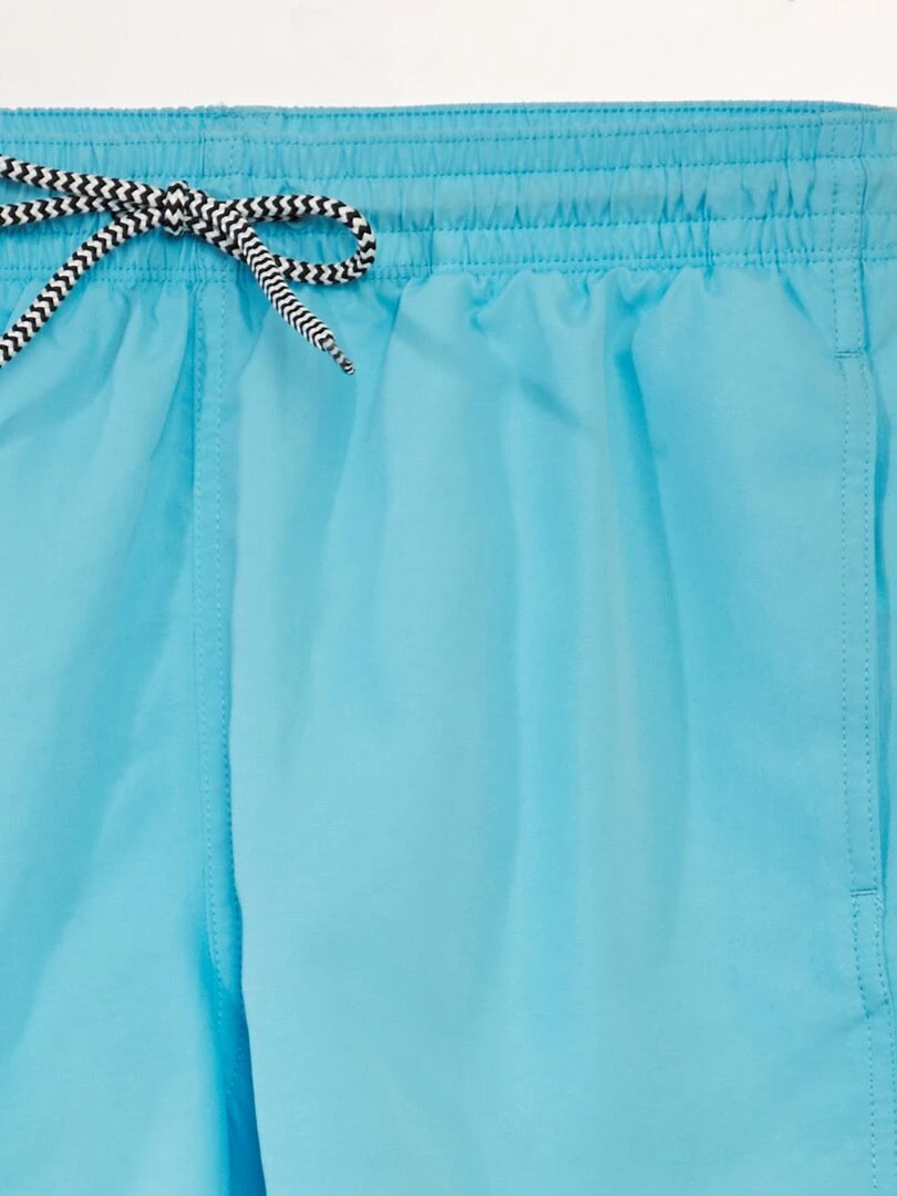Short de bain uni   Bleu