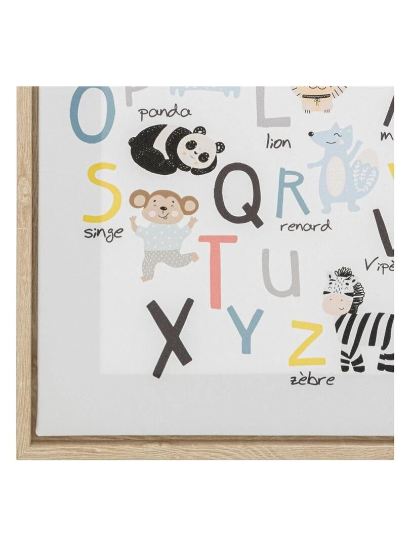 Toile imprimée sur cadre Alphabet 30x40 cm Blanc