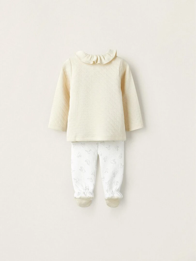 Ensemble pour Nouveau Née 'Lapins' EARLY BLOOM Beige clair
