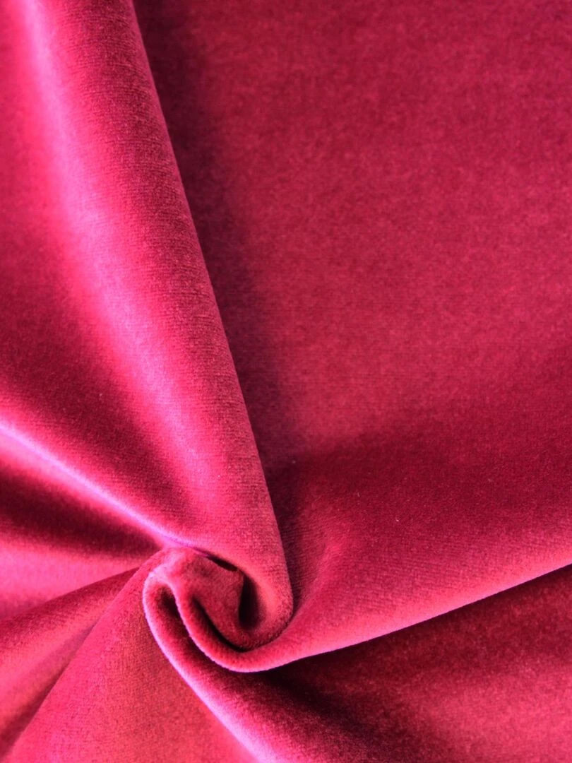 Coussin velours uni déhoussable Bordeaux