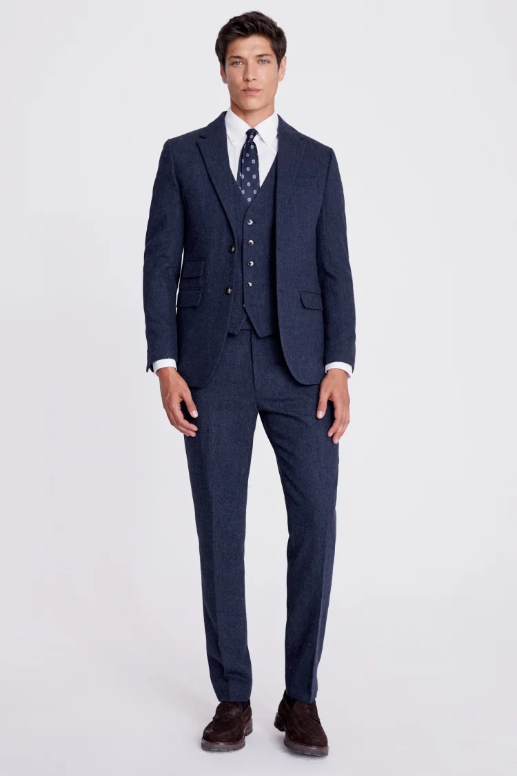 Slim Fit Navy Black Check Jacket   Buy Online at Moss