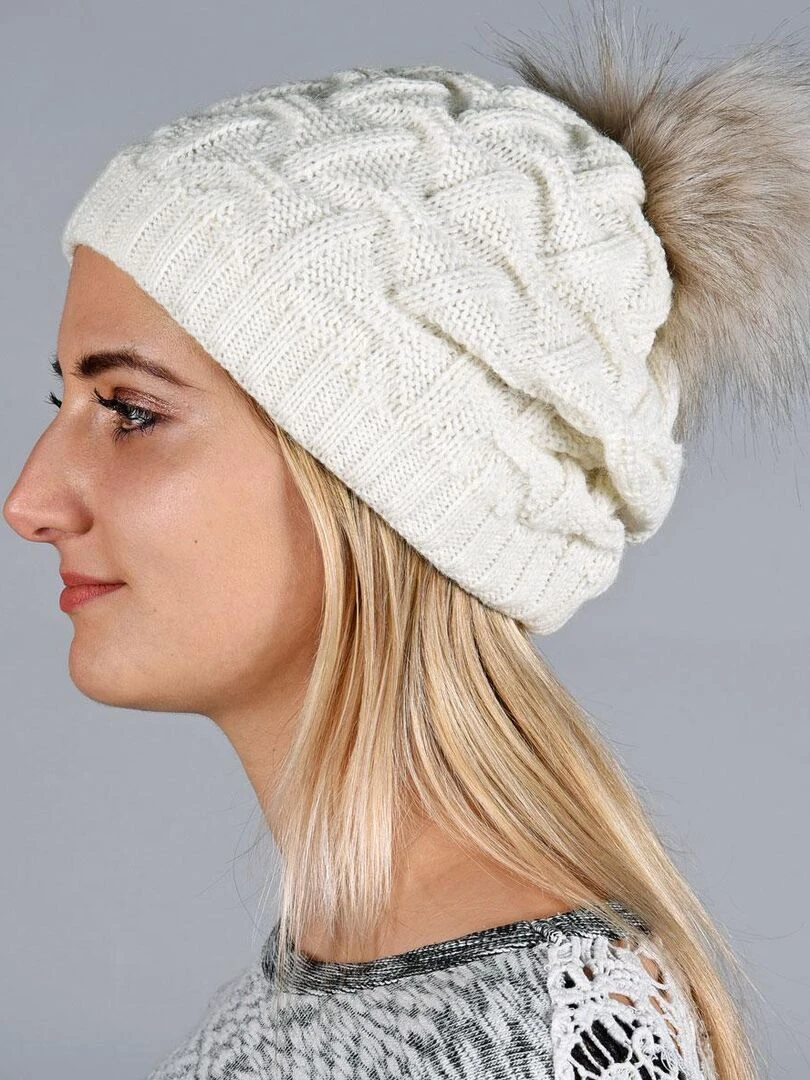 Ensemble Snood Bonnet Nora   Made in UE   Blanc