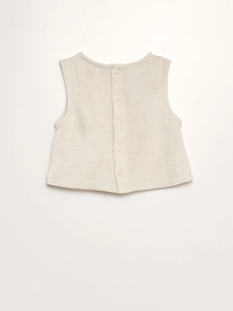 Ensemble en lin   3 pièces   Beige