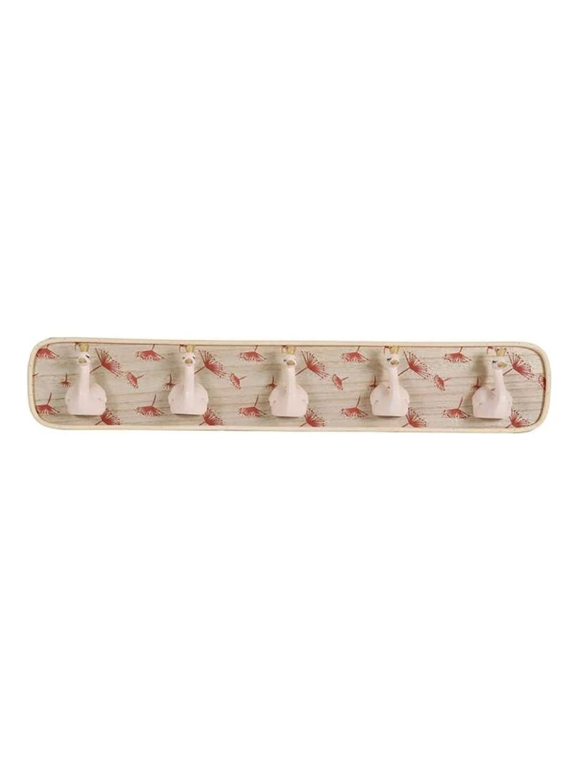 Patère 5 têtes cygne Beige