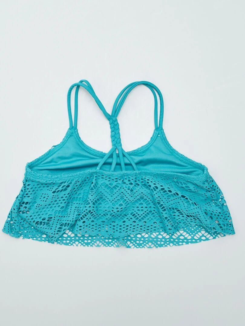 Maillot de bain ajouré   2 pièces   Vert