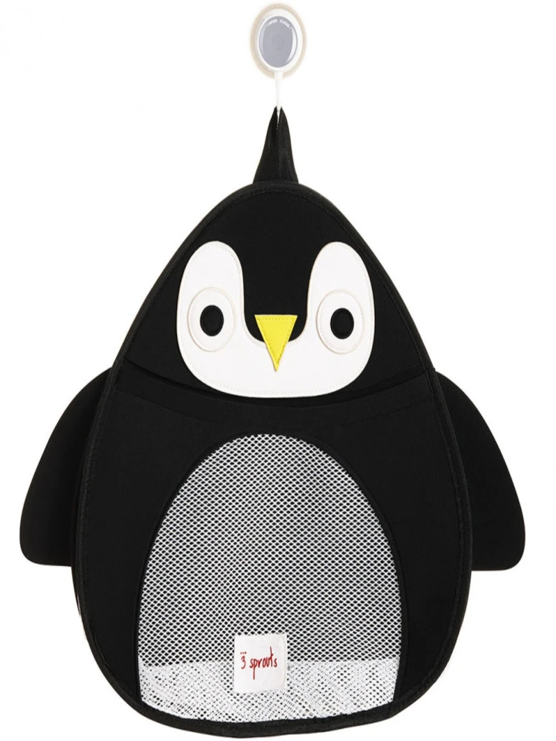 Filet de rangement jouets de bain Pingouin Noir