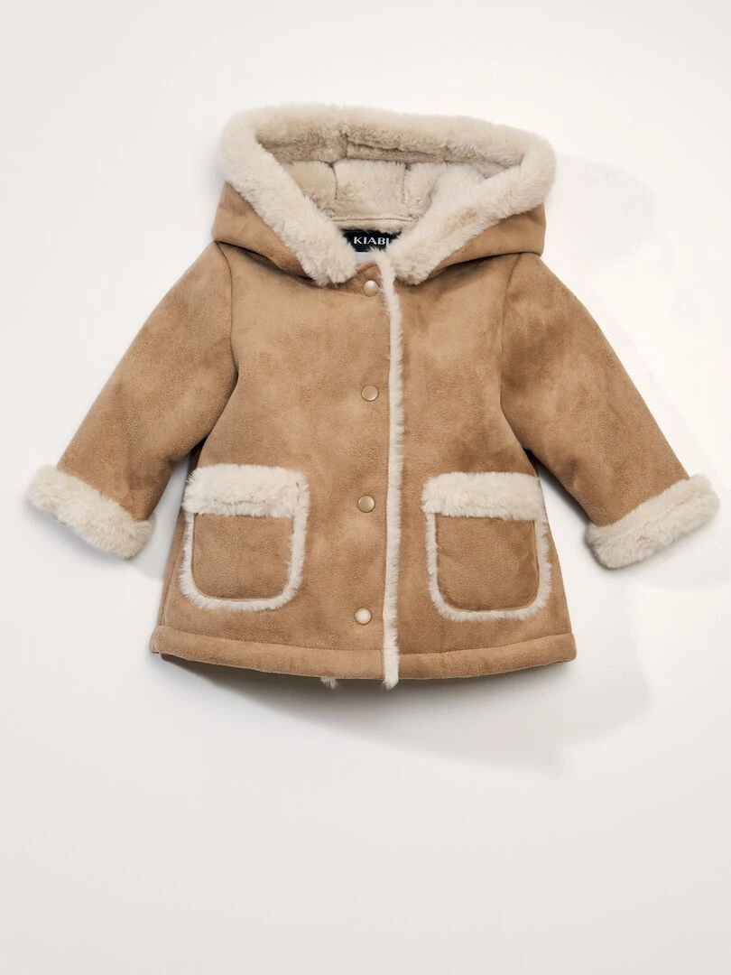 Manteau en suedine Marron