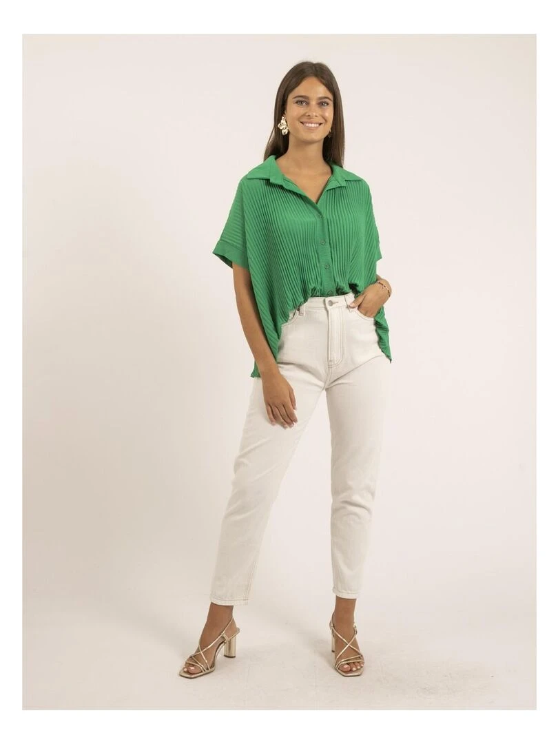 Chemise manches courtes OKAPI   Vert