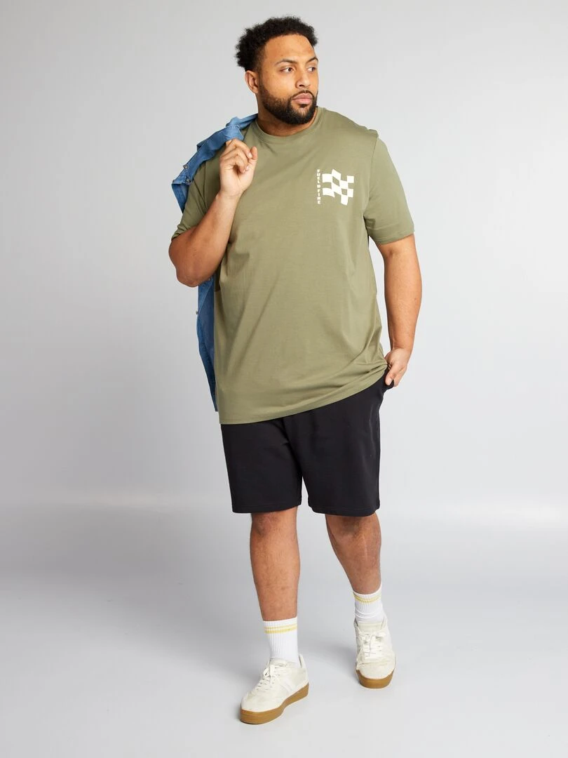 T shirt en maille jersey Kaki