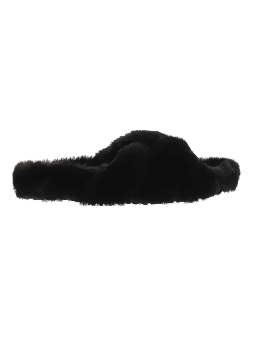 TAMARIS Pantoufles effet fourrure Noir
