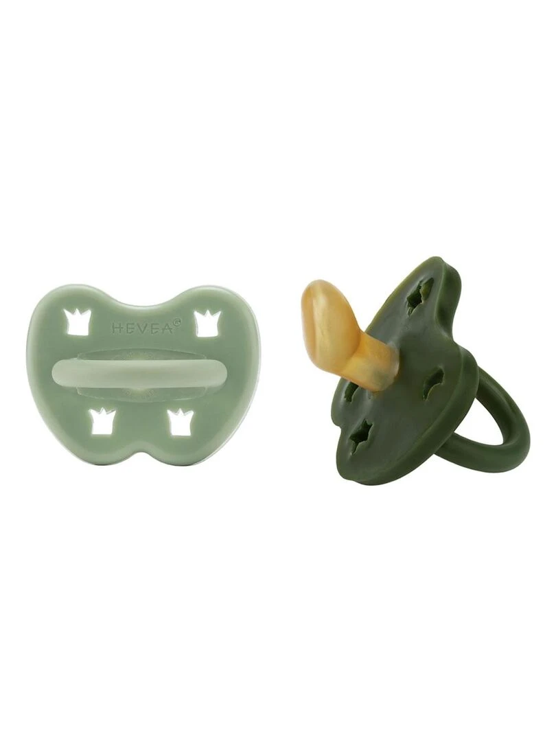 Lot de 2 tétines physiologiques Moss green et Deep Forest 3 36 mois Multicolore
