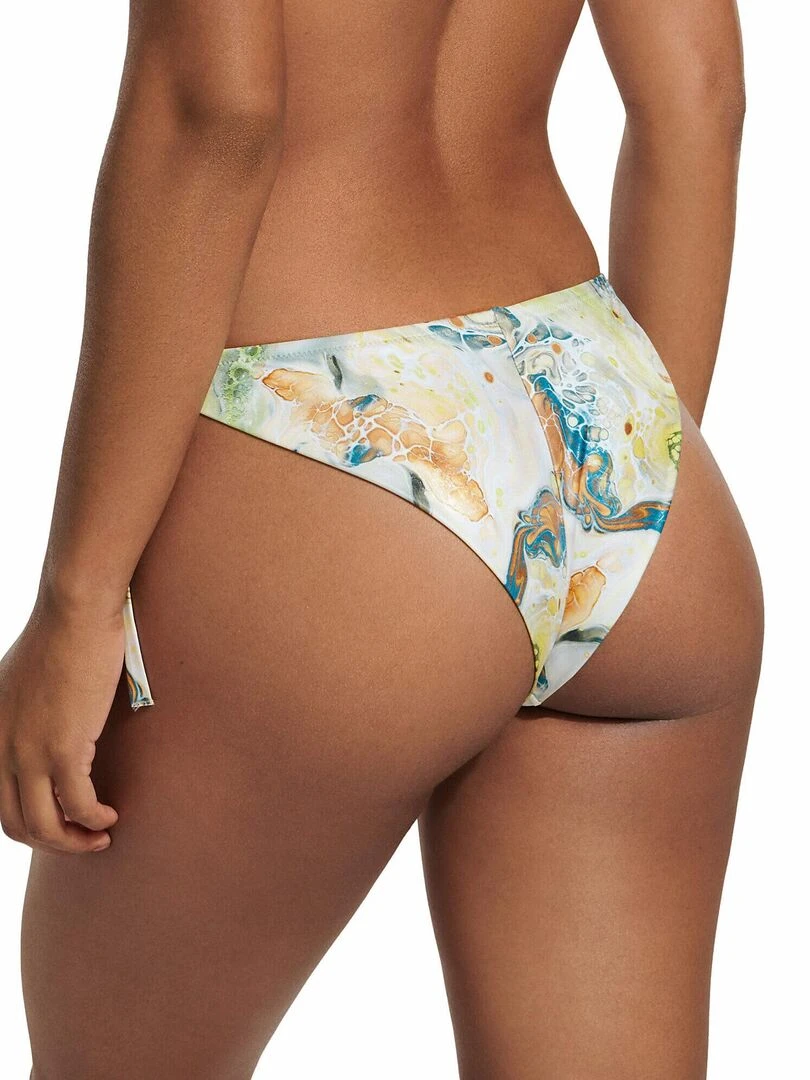 Bas maillot de bain brésilien taille basse à nouettes Indonesia Vert