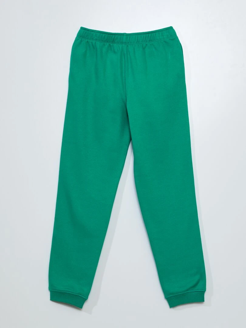 Jogging molletonnée à taille élastiquée Vert