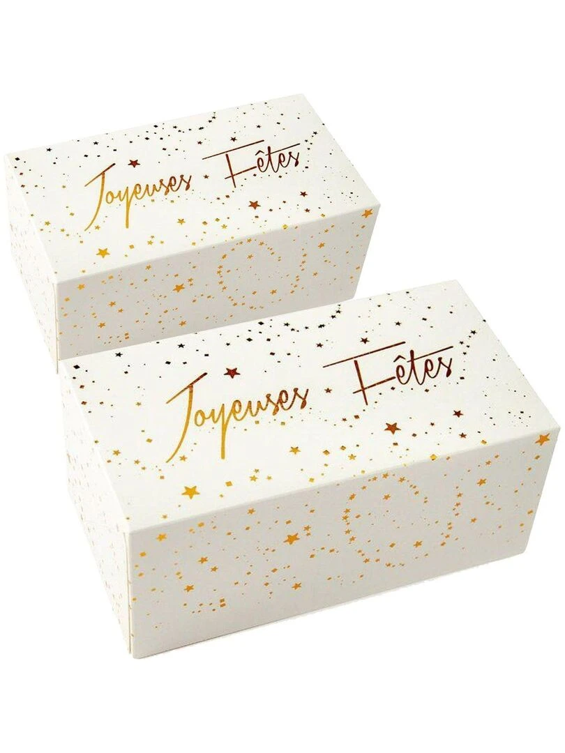 2 boîtes pour bûche de Noël 35 x 13 x 11 cm N/A