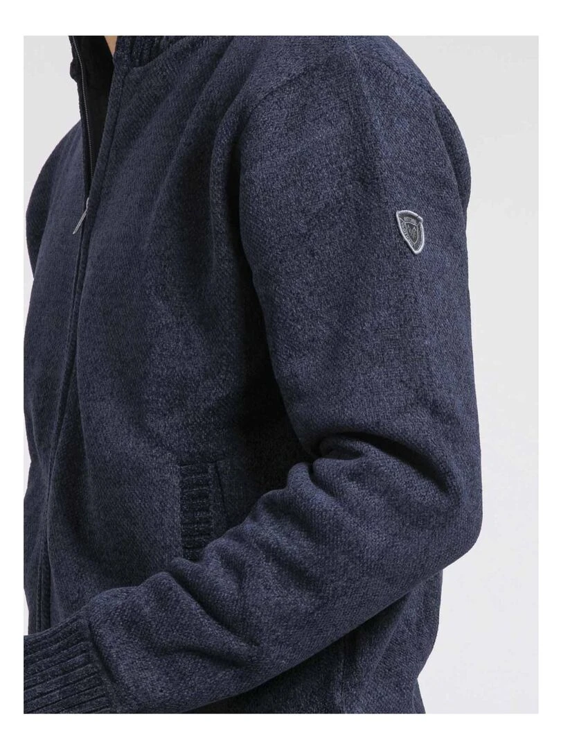 Gilet zippé col montant LYGALE   Bleu marine
