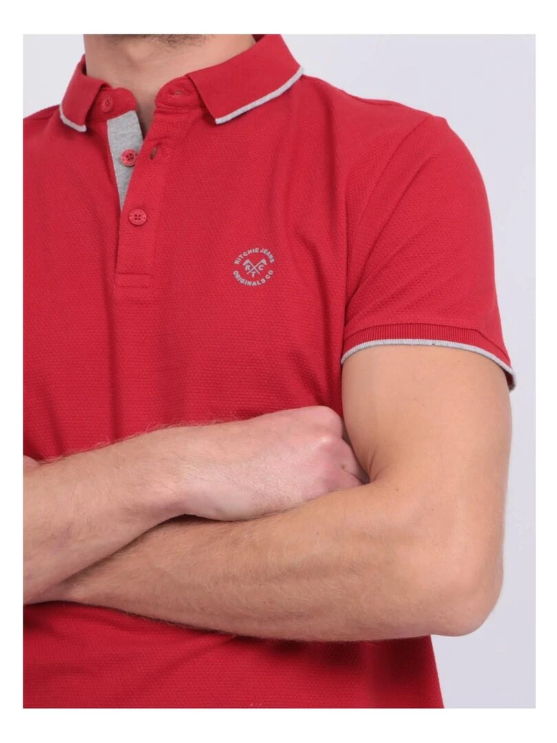 Polo pur coton PADOG   Rouge