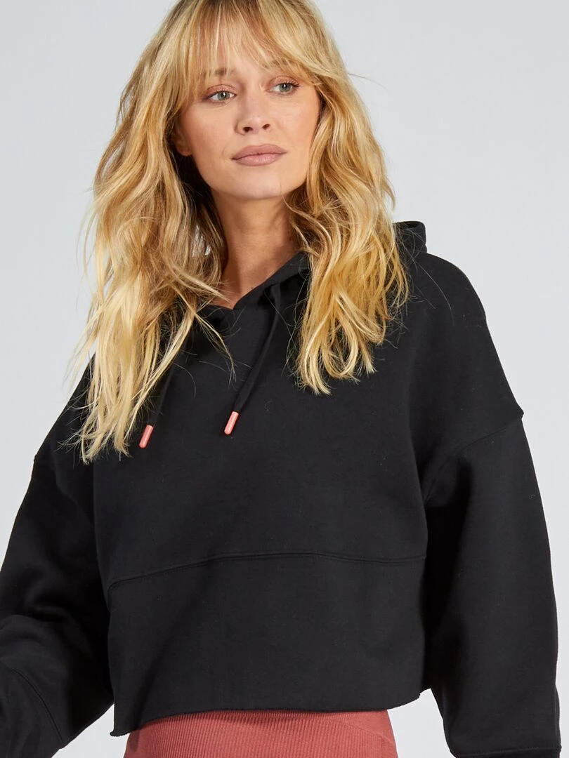 Sweat fit crop noir