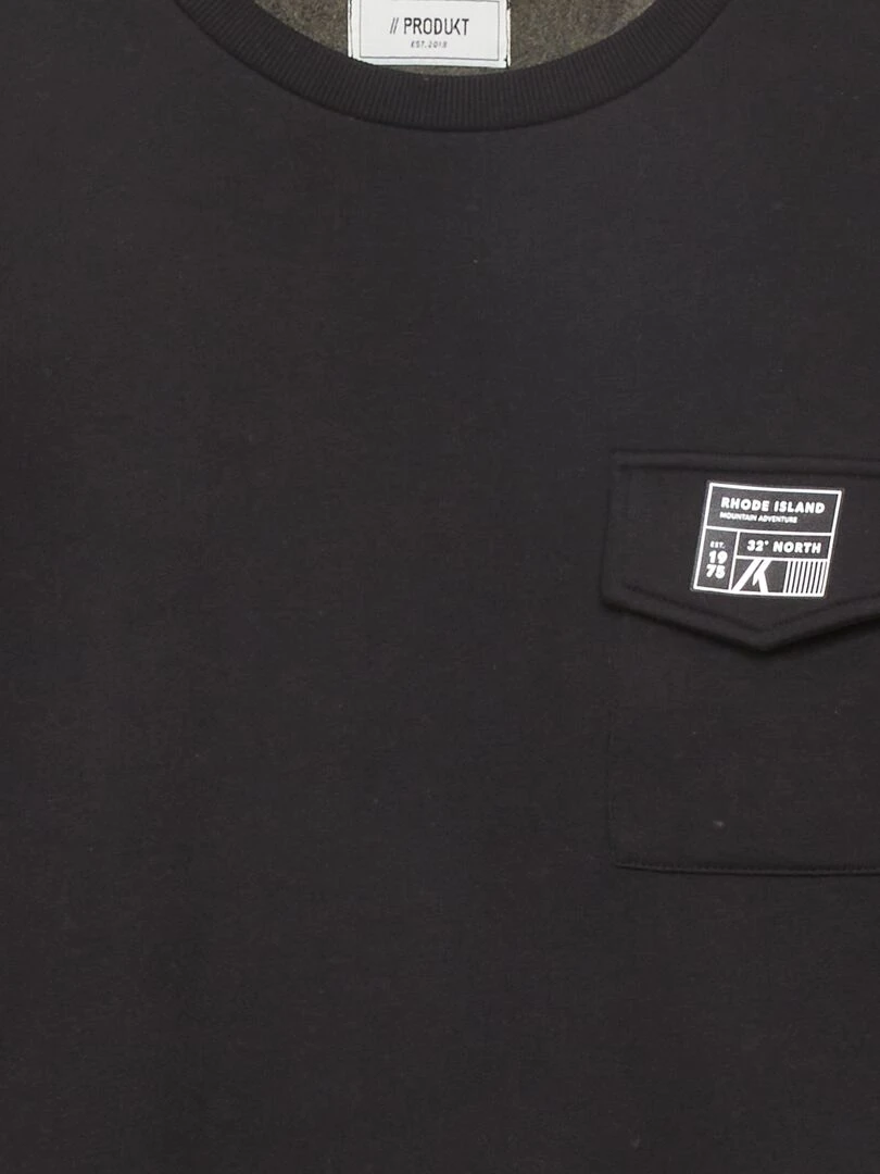 Sweat en molleton   noir