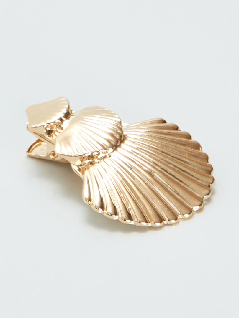 Lot de pinces forme coquillage   3 pièces   Jaune